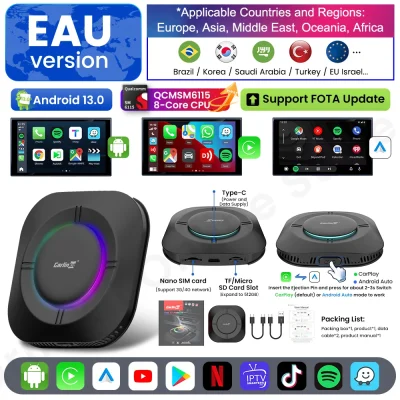 Carlinkit S2 Android 13 Tv Box SM6115 8 Core Carplay Wireless Androi